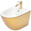 Set cuvette WC CARLO Flat + bidet CARLO MINI GOLD/WHITE