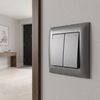 Double Switch OSTE JNH007-W GREY