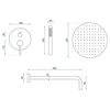 Kit de douche encastré Rea Argon Gold + BOX