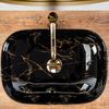 Lavabo da appoggio Rea Belinda Black Marble shiny