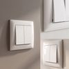 Double Switch OSTE JNH007-W WHITE