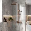 Conjunto de ducha con termostato Rea Parot Light Brush Copper