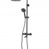 Thermostatic shower set Lungo Black