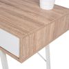 Scandinavian Loft Computer Desk Shelfs WHITE/OAK SANOMA