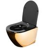 Závesná WC misa REA Carlo Mini Flat Gold/Black