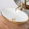 Lavabo sobre encimera REA Pamela Gold White