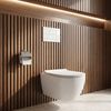 Beépíthető WC Tartókeret Szett Slim 024N T White Glass Nyomólappal