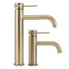 Bathroom faucet Rea Lungo Grip Brush Gold low