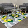 Geometrické moderný koberec Green Yellow