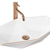 Countertop Basin Rea Vegas White Rose Gold Edge