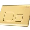 Een frame voor een set inbouw toiletpotten met een F Light Gold knop