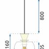Lampada Da Soffitto Pensile Di Vetro Palla APP902-1CP