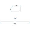 Bad LED-Wandleuchte SWE045-1W 80 cm GOLD