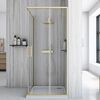 Shower Enclosure Rea City 80x100 Brush Gold