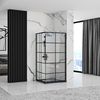 shower enclosure Rea Concept Black 80x100