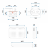 Podomítková sprchová sada REA OVAL - černá + BOX