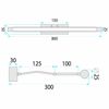 Настінний LED світильник для ванної SWE027-1W 80cm Black