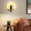 WALL LAMP LED LHJ068-W C BRUSH GOLD/BLACK