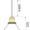 Lampa sufitowa wisząca szklana Verto D APP049-1CP