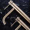 Bathroom faucet Rea Lungo Grip Brush Gold low