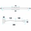 Bad LED-Wandleuchte SWE020-1W 60cm Gold