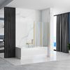 bathtub screen Rea Agat-3 120 BRUSH GOLD