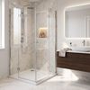 shower tray Rea Belmond White 80x80 Chrome