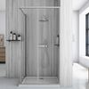 Shower Enclosure Rea City 80x100 Nickel Brush