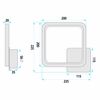 Applique a LED LHJ122-W Nero
