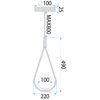 LAMPA WISZĄCA SZKLANA KULA G111-1W CZARNA E27