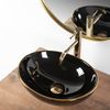 Countertop washbasin Rea Sofia Black Gold Edge