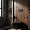Beépíthető WC Tartókeret Szett Slim 024N T Black Matt Nyomólappal