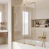 Sliding bathtub screen REA Dario Brush Gold 120