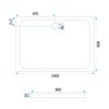 shower tray Rea Belmond White 80x100