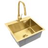 Stainless steel sink Leo 50 BRUSH GOLD