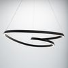 Lampe Ring Moderne LED + Télécommande APP796-cp Black