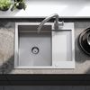 Stainless steel sink Paul BRUSH NICKEL