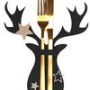 Christmas cutlery cover 6 pcs Reindeer Black