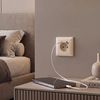 Single grounded socket + USB-A USB-C OSTE JNH004-G Beige