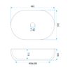 Countertop washbasin Rea Focus Creme