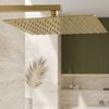 Čtvercová hlavová sprcha REA JS-P015BG 30cm Brush Gold