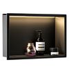 UGRADBENA KUPAONSKA POLICA LED 30x45 black