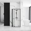 shower enclosure Rea Space In Black 80x100