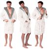 Bathrobe men Jordan Ecru Grey L