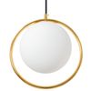 Lampă de tavan suspendata din sticlă aurie alba APP430-1CP