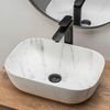 Lavabo sobre encimera Rea Belinda Marble Marmur Mat