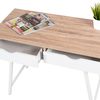Scandinavian Loft Computer Desk Shelfs WHITE/OAK SANOMA