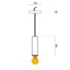 Lampada da soffitto pensile singola OSTI A Black