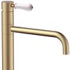 Rubinetto da lavabo Rea Serra Brush Gold high