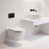 Set: Wall-hung toilet bowl + Countertop washbasin Rea Duo White